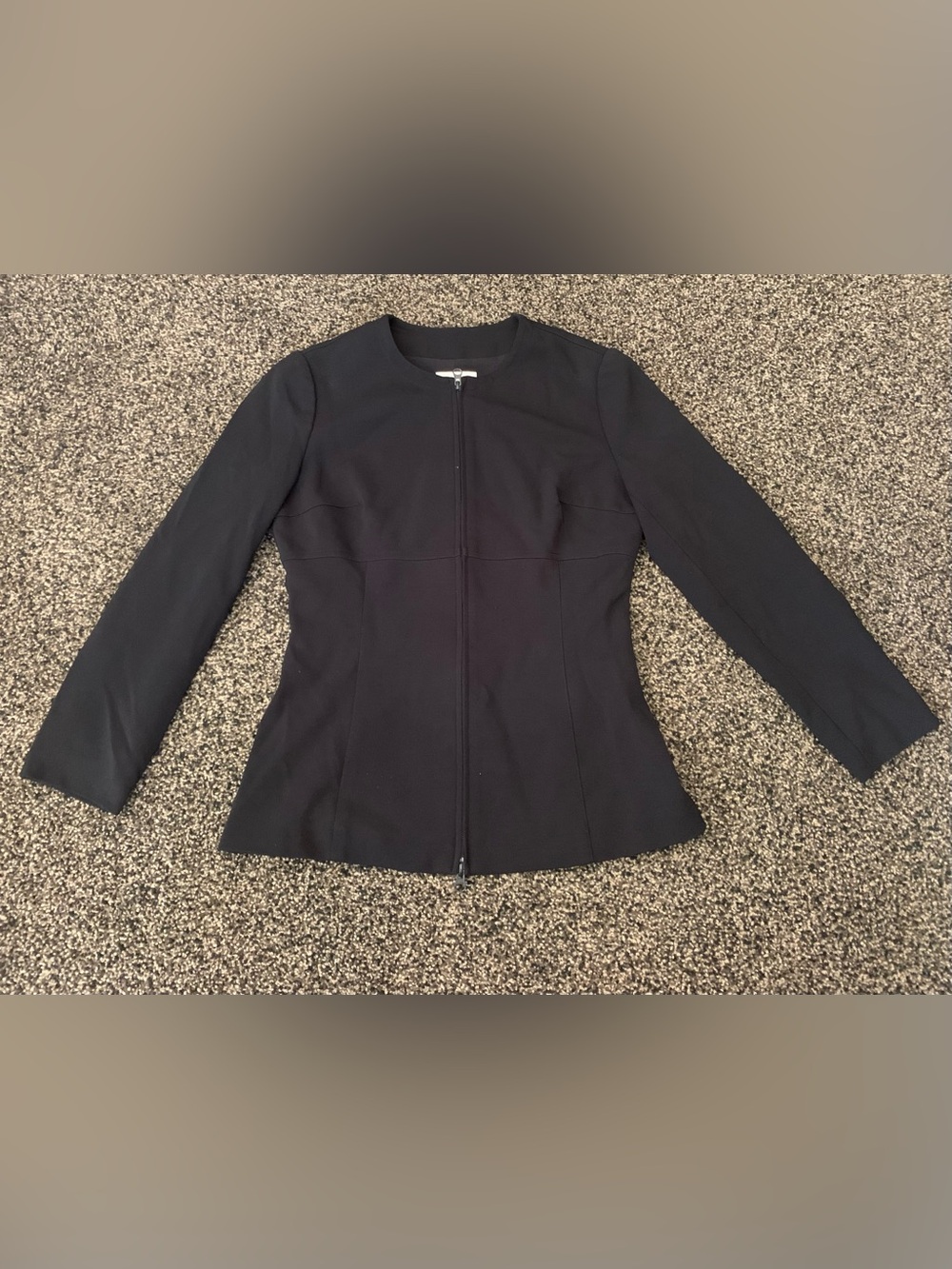 Black Cache Women's Zip-Front Tailored Jacket size 8 see description
